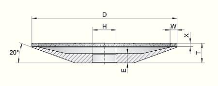 Шлифовальный круг тип 12A2 Inter-Diament
