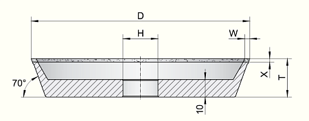 Шлифовальный круг тип 11V2 Inter-Diament