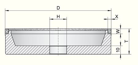 Шлифовальный круг тип 6A9 Inter-Diament