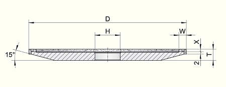 Шлифовальный круг тип 4C9 Inter-Diament