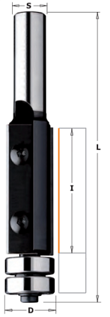 Обгонные фрезы c нижним подшипником со сменными ножами CMT 657