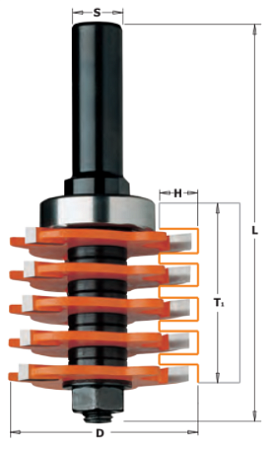 Фреза наборная для шипового соединения CMT 8/900.616