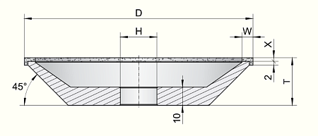 Шлифовальный круг тип 12C9 Inter-Diament
