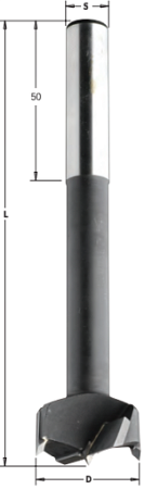 Сверло длинное для фрезера S=13 513 CMT
